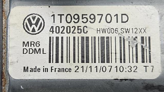 Motor eléctrico, elevalunas, puerta delantera izquierda 1T0959701D VAG