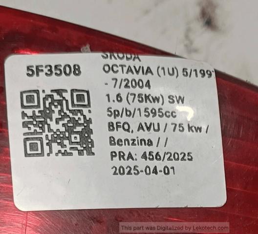 VAG 1U9945112 Piloto trasero derecho comprar Pamplona