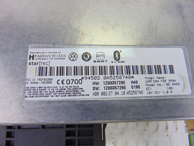 1Z0035729E VAG Unidad de control Bluetooth  comprar en Oviedo