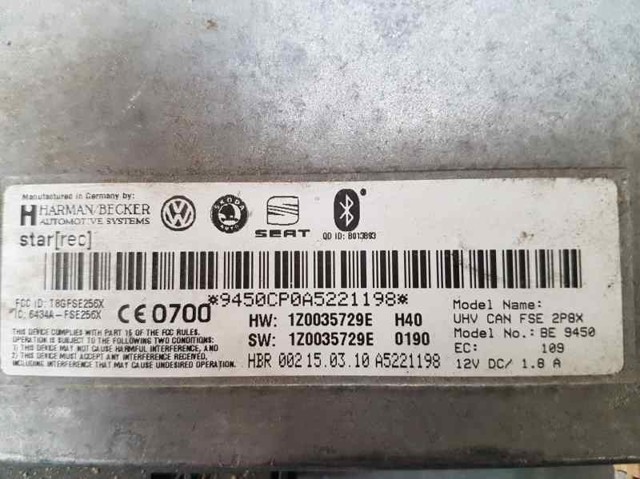 VAG 1Z0035729E Unidad de control Bluetooth  en stock Valencia