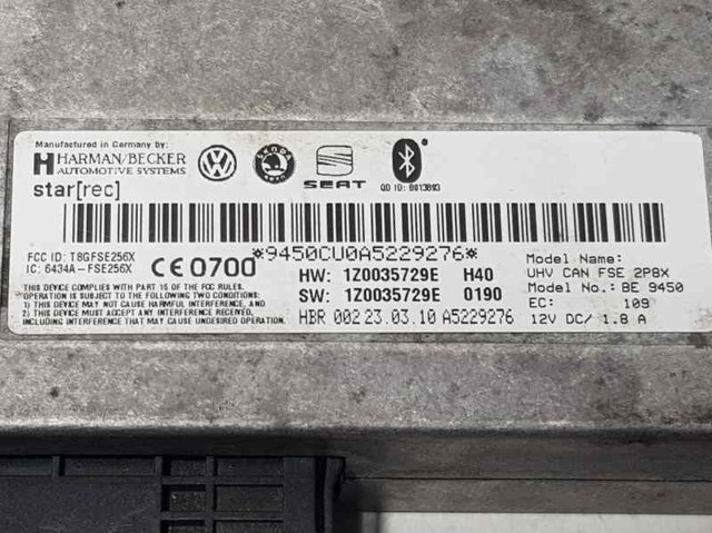 1Z0035729E VAG Unidad de control Bluetooth  disponible Alicante
