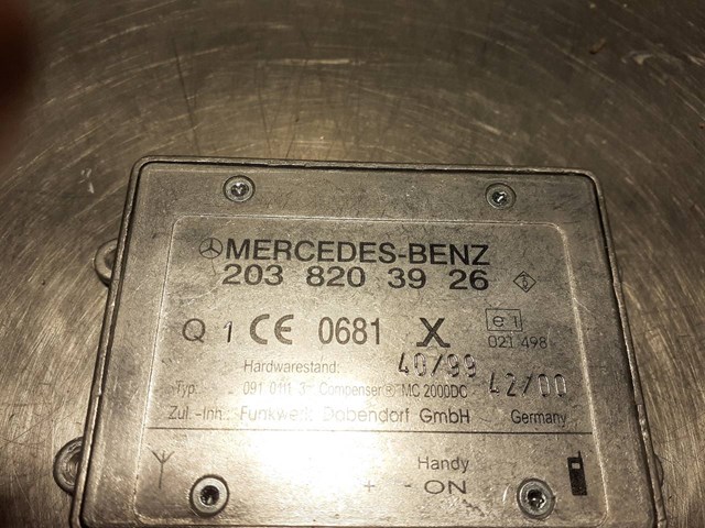 Modulo electronico para mercedes-benz clk 200 kompressor (208.344) m111956 2038203926
