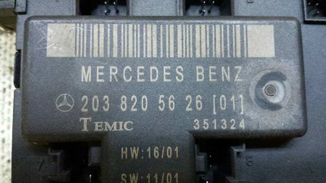 Centralita cierre para mercedes-benz clase c (w203) (2000-2007) c 220 cdi (203.008) 646963 2038205626