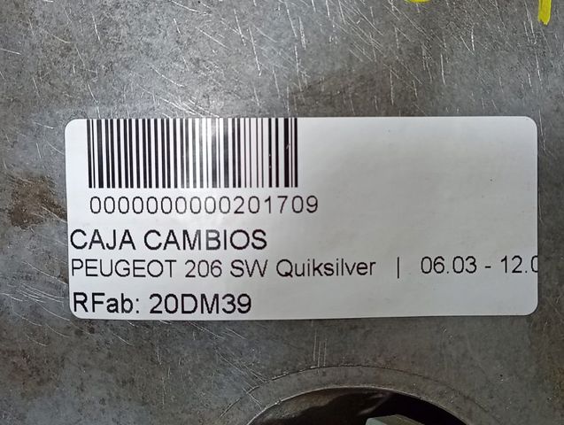 20DM39 PEUGEOT Caja de cambios  en stock Gandía