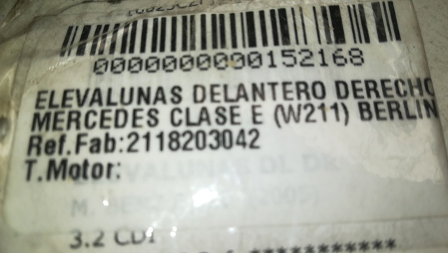 2118203042 MERCEDES Motor del elevalunas de la puerta delantera derecha  en stock Córdoba