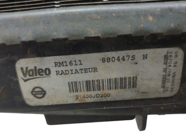 Radiador de agua 21400JD200 NISSAN