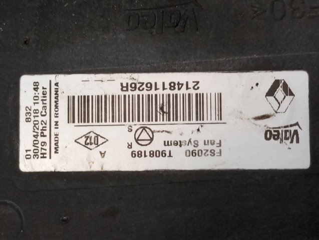 214811626R RENAULT Ventilador eléctrico de refrigeración completo (motor y hélice)  comprar en Jaén