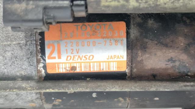 TOYOTA 2280007581 Motor de arranque  disponible Lugo