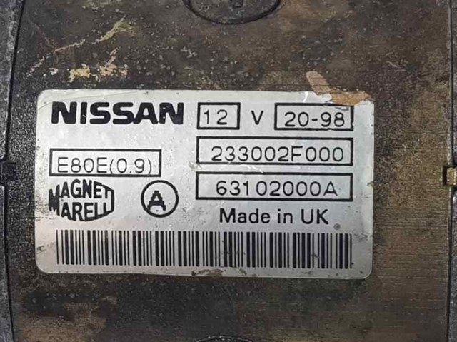 Motor arranque para nissan primera 1.6 16v ga16de 233002F000