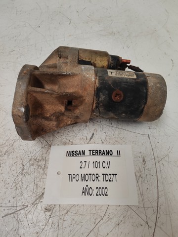 Motor arranque para nissan terrano/terrano.ii (r20) sport td27t 233006T001