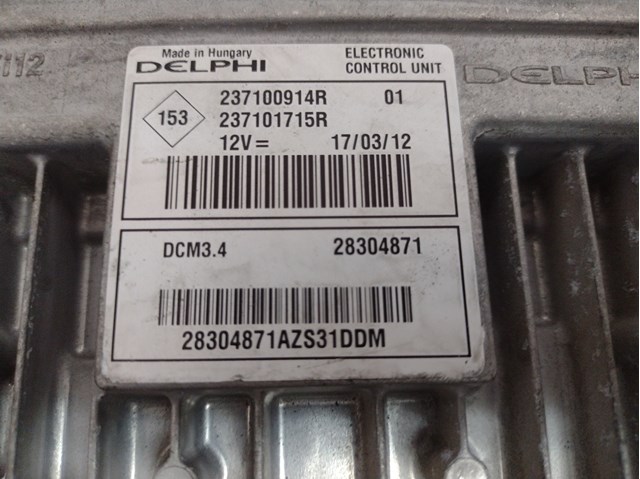 237100914R RENAULT Unidad de control del motor (ECU)  comprar en Oviedo