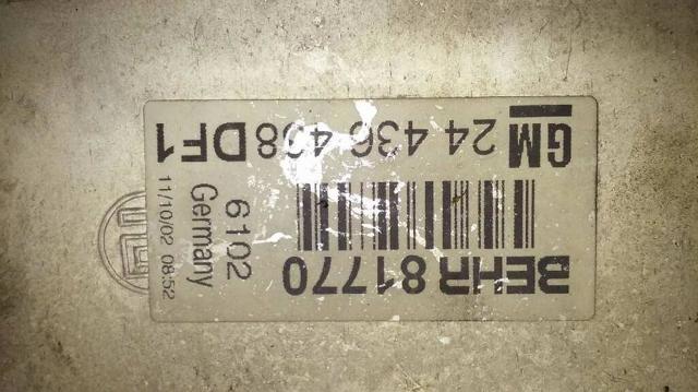 OPEL 24436438 Intercooler  en stock Salamanca