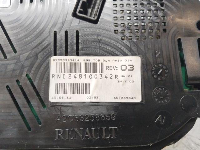 248100342R RENAULT Cuadro instrumentos comprar Madrid