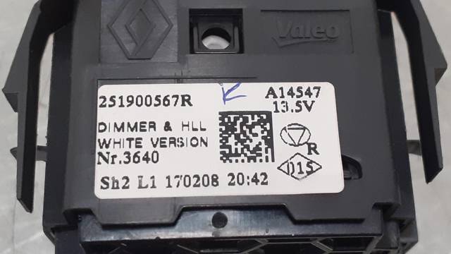 251900567R Botón del regulador de altura de faros  disponible Utrera