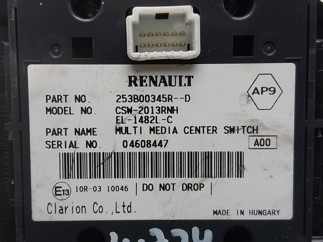 253B00345R RENAULT Joystick multifunción  comprar en Lleida