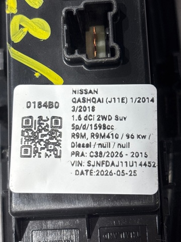 NISSAN 254014EA1A Interruptor de elevalunas delantera izquierda  en stock Valencia