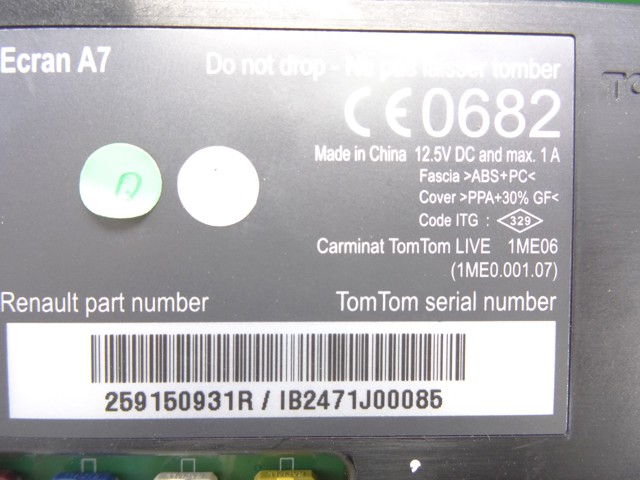 259150931R RENAULT Pantalla multifunción  disponible Ourense