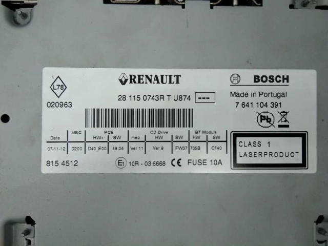 259154206R RENAULT Pantalla comprar Bilbao
