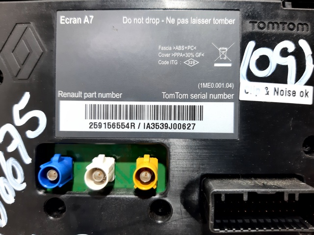 RENAULT 259156554R Pantalla multifunción  disponible Valladolid