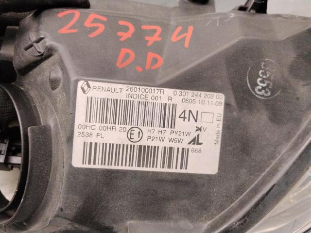 RENAULT 260100017R Faro derecho comprar Barcelona