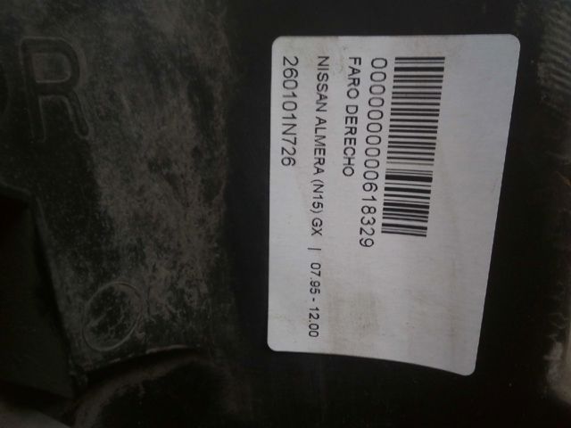Comprar Faro delantero derecho Almera I N15