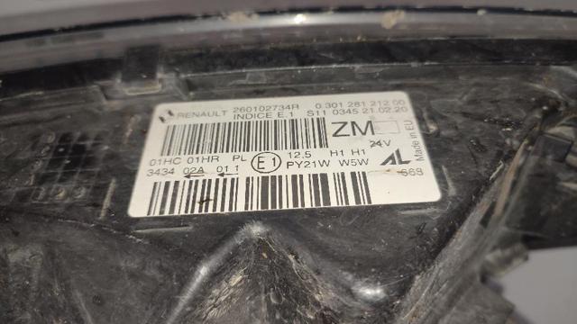 Faro delantero derecho 260102734R RENAULT
