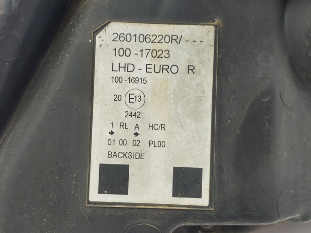 RENAULT 260106220R Faro derecho  comprar en Ponferrada