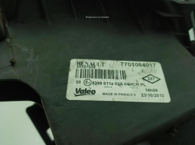 RENAULT 260108053R Faro derecho comprar Barcelona