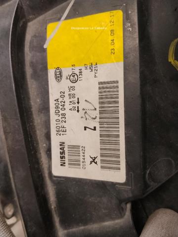 26010JD90A NISSAN Faro derecho  disponible Vigo