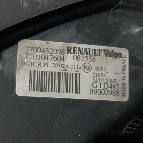 RENAULT 260600499R Faro izquierdo  en stock Salamanca