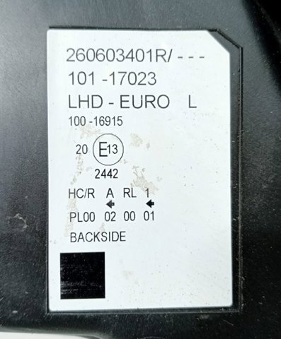 RENAULT 260603401R Faro izquierdo comprar Pamplona