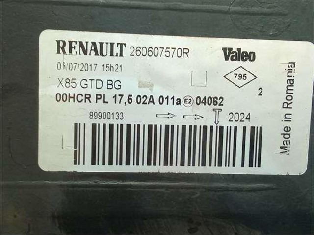260607570R RENAULT Faro izquierdo  en stock Córdoba