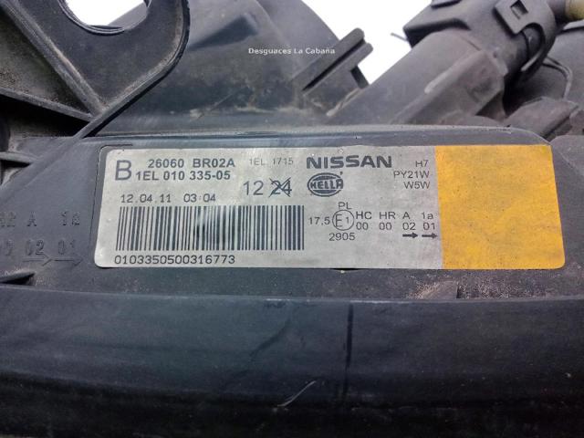 Faro izquierdo Nissan Qashqai 2 J11