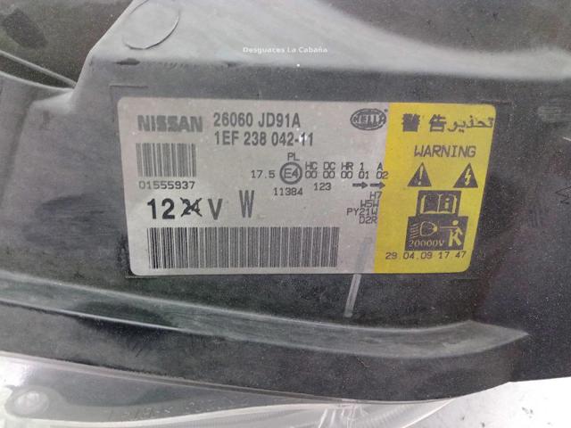NISSAN 26060JD91A Faro izquierdo  en stock Valencia