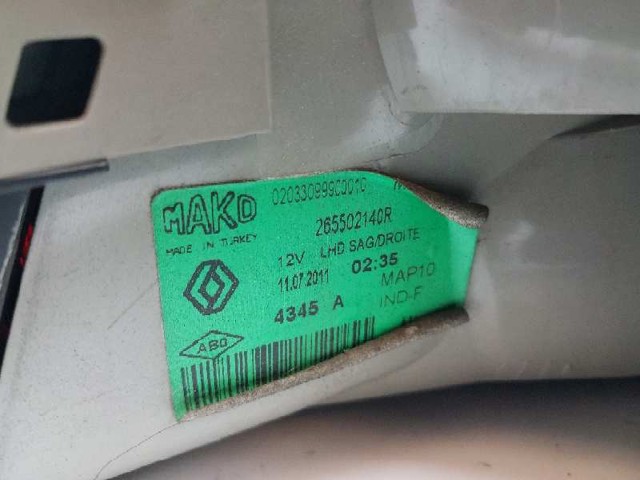 265502140R RENAULT Piloto trasero exterior derecho comprar Bilbao