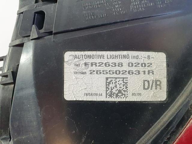 RENAULT 265502631R Piloto trasero exterior derecho  en stock Salamanca
