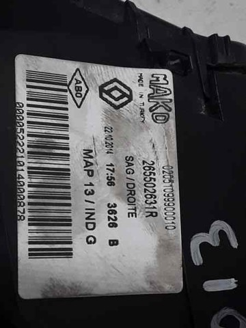 265502631R RENAULT Piloto trasero exterior derecho  en stock Gandía