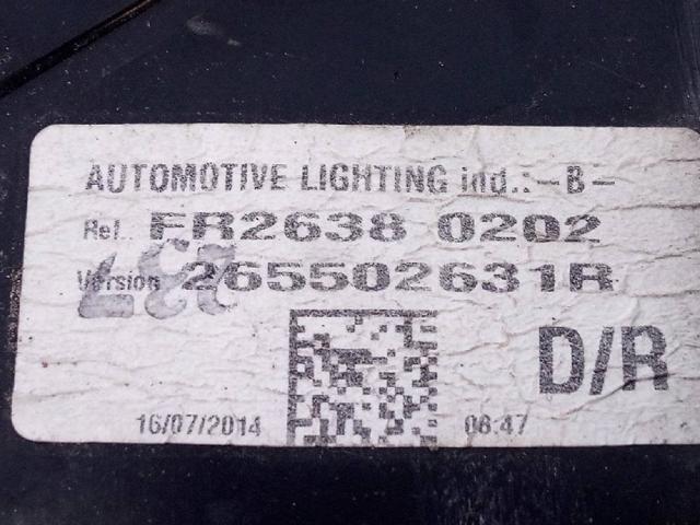 265502631R RENAULT Piloto trasero exterior derecho  disponible Alicante