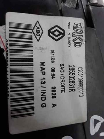 265502631R Piloto trasero exterior derecho  comprar en Zaragoza