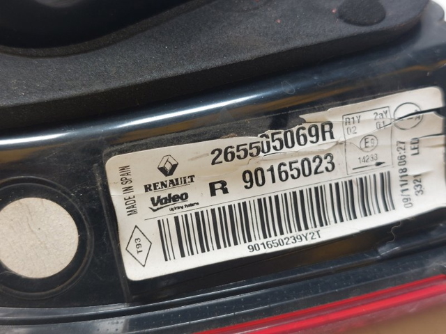 265505069R RENAULT Piloto trasero interior derecho  en stock Córdoba