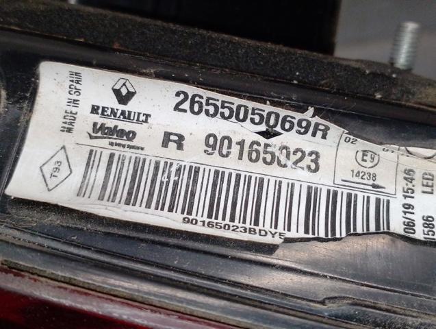 265505069R RENAULT Piloto trasero interior derecho  comprar en Lleida