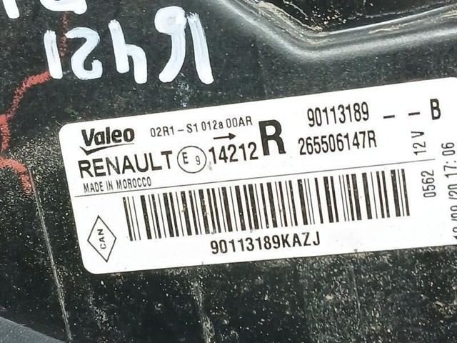 RENAULT 265506147R Piloto trasero derecho  en stock Valencia