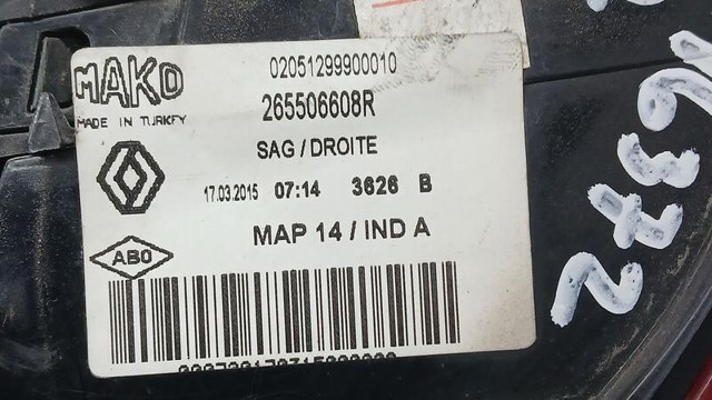 RENAULT 265506608R Piloto trasero exterior derecho  en stock Terrassa