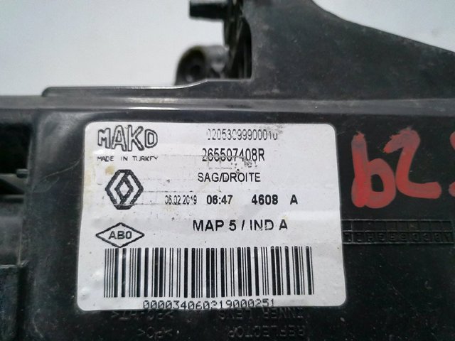 RENAULT 265507408R Piloto trasero derecho  en stock Valencia