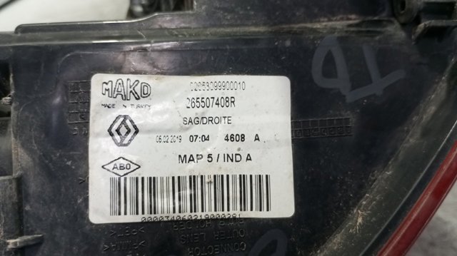 265507408R RENAULT Piloto trasero derecho  comprar en Oviedo