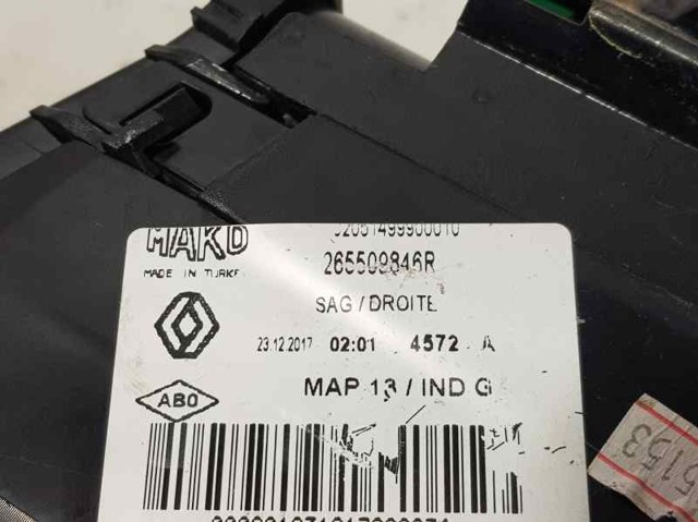 RENAULT 265509846R Piloto trasero exterior derecho  en stock Valencia