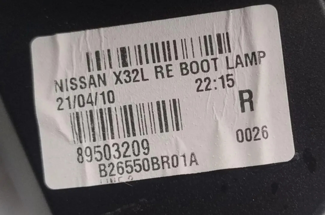 26550BR01A Piloto trasero interior derecho  en stock Sabadell