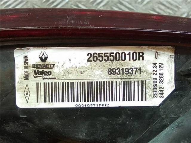 265550010R RENAULT Piloto trasero exterior izquierdo  disponible Vigo