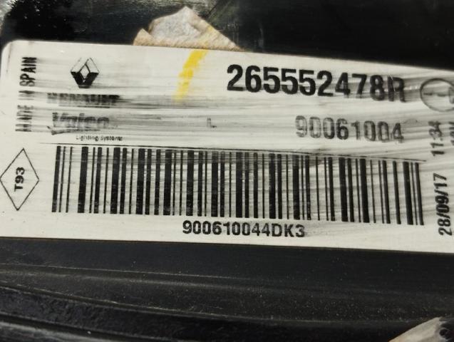 265552478R RENAULT Piloto trasero exterior izquierdo  en stock Huelva