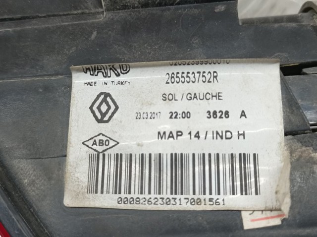 265553752R Piloto trasero exterior izquierdo  comprar en Zaragoza